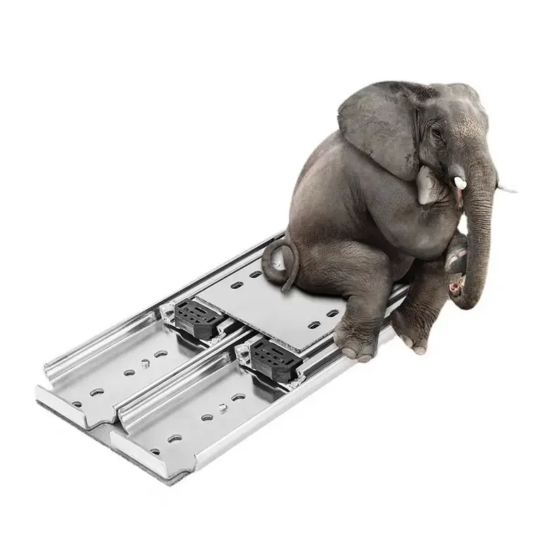 What heavy load cold rolled steel drawer slide supports up to 440KG for medical and warehouse storage cabinets