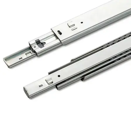 No Cabinet Modification Required for Inclined Installation! Truslider CS2053FQ 3-Full-Extension 120kg Cold-Rolled Steel Slide Rail for Inclined Industrial Cabinets
