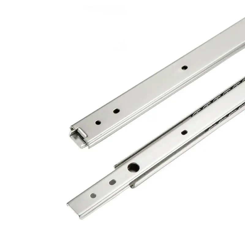 SS1027PT-10 Single-layer Straight Slide Rail 27mm Wide Steel Mini Keyboard Guide Rail Bearing Ball Bearing Pull-out Slide Rail (4).jpg