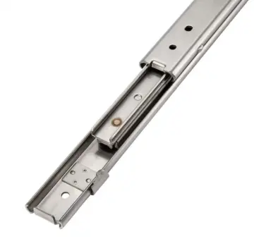SS2027LK, 27mm Wide SUS304 Stainless Steel Slide, 19mm Thickness, Closed - Locking, Three - Stage, 40KG Load